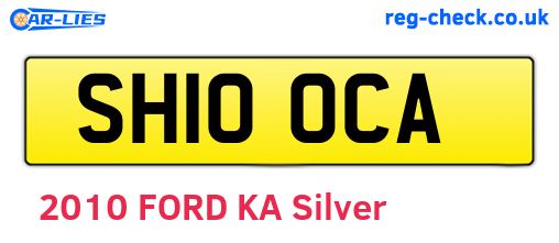 SH10OCA are the vehicle registration plates.