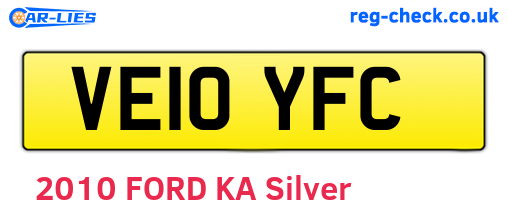 VE10YFC are the vehicle registration plates.
