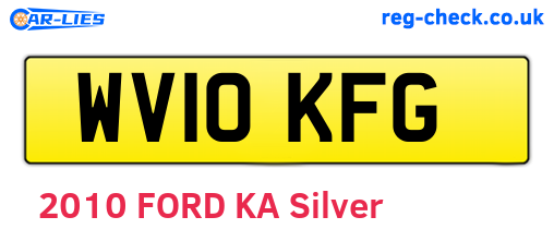 WV10KFG are the vehicle registration plates.