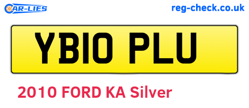 YB10PLU are the vehicle registration plates.