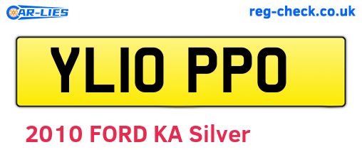YL10PPO are the vehicle registration plates.