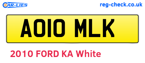 AO10MLK are the vehicle registration plates.