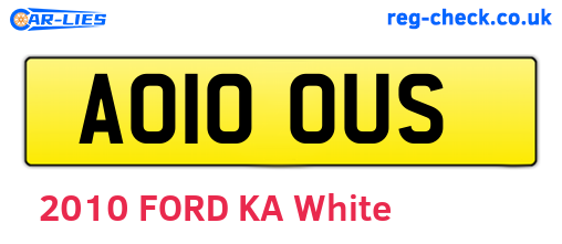 AO10OUS are the vehicle registration plates.