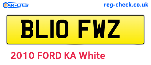 BL10FWZ are the vehicle registration plates.