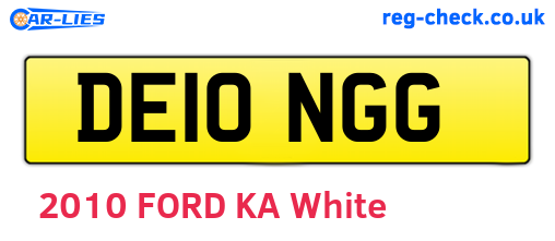 DE10NGG are the vehicle registration plates.
