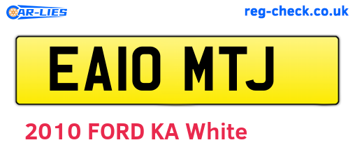 EA10MTJ are the vehicle registration plates.