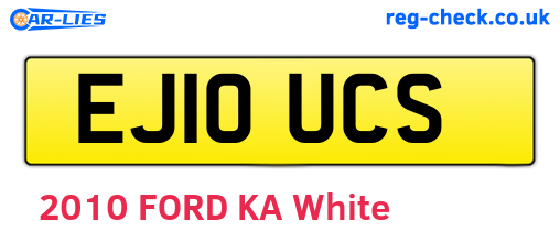 EJ10UCS are the vehicle registration plates.