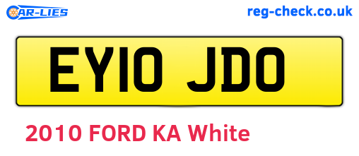 EY10JDO are the vehicle registration plates.