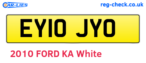 EY10JYO are the vehicle registration plates.