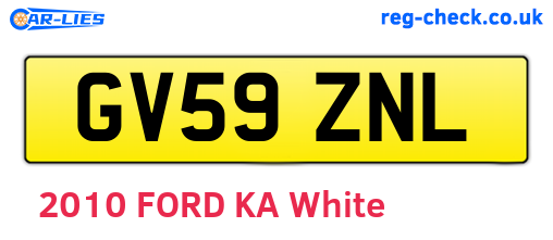 GV59ZNL are the vehicle registration plates.