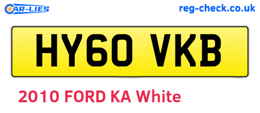 HY60VKB are the vehicle registration plates.