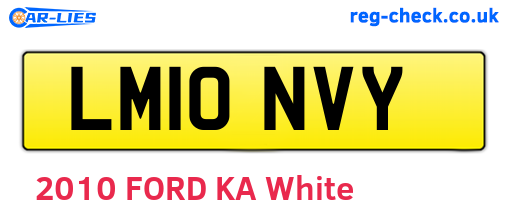 LM10NVY are the vehicle registration plates.