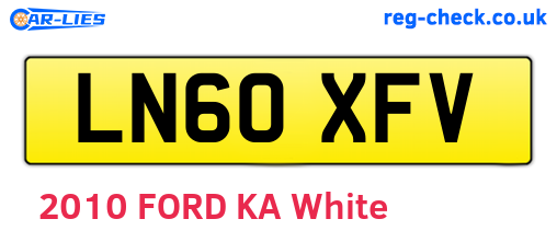 LN60XFV are the vehicle registration plates.