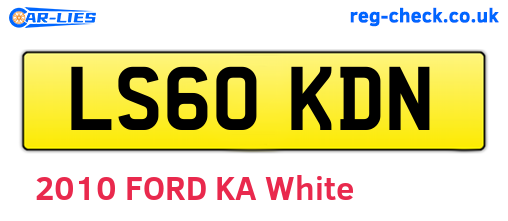 LS60KDN are the vehicle registration plates.