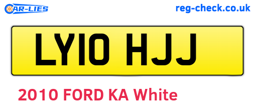 LY10HJJ are the vehicle registration plates.