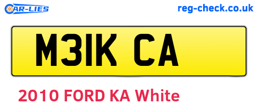 M31KCA are the vehicle registration plates.