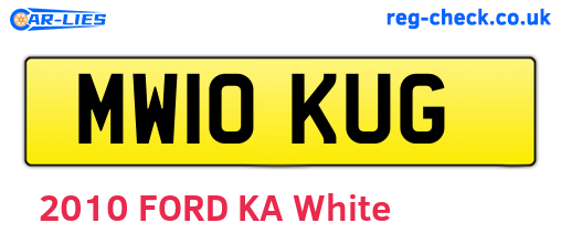 MW10KUG are the vehicle registration plates.