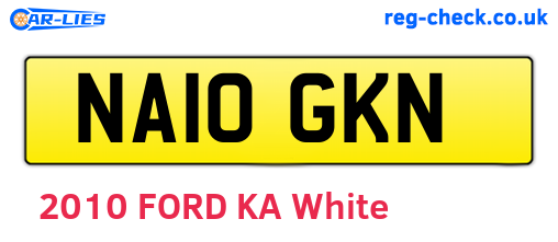 NA10GKN are the vehicle registration plates.