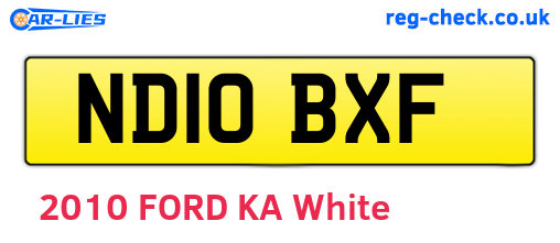 ND10BXF are the vehicle registration plates.