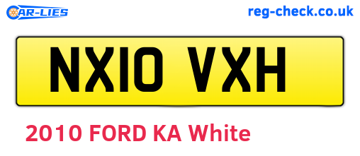 NX10VXH are the vehicle registration plates.