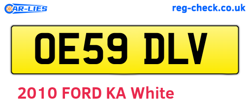 OE59DLV are the vehicle registration plates.