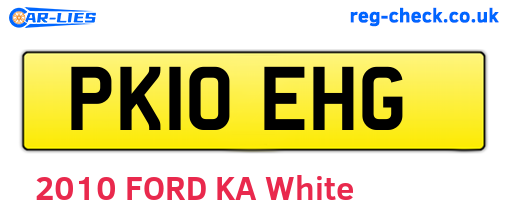 PK10EHG are the vehicle registration plates.