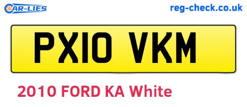 PX10VKM are the vehicle registration plates.