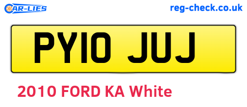 PY10JUJ are the vehicle registration plates.