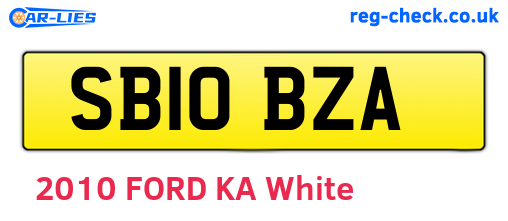 SB10BZA are the vehicle registration plates.