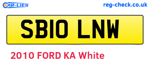 SB10LNW are the vehicle registration plates.