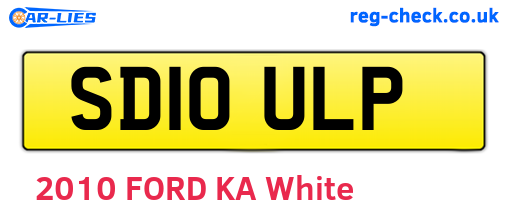 SD10ULP are the vehicle registration plates.