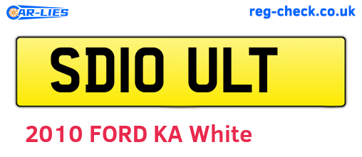 SD10ULT are the vehicle registration plates.