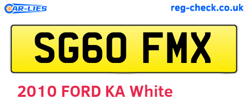 SG60FMX are the vehicle registration plates.