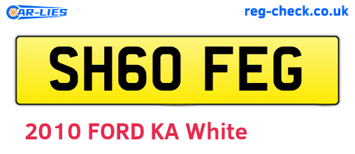 SH60FEG are the vehicle registration plates.