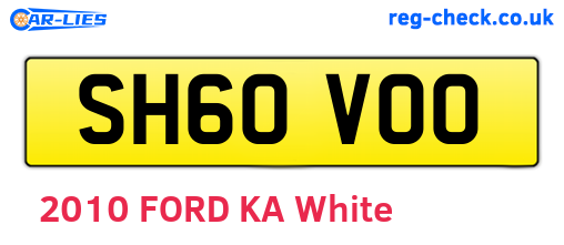 SH60VOO are the vehicle registration plates.