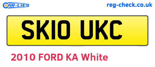 SK10UKC are the vehicle registration plates.