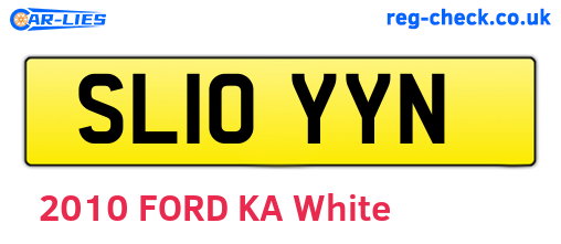 SL10YYN are the vehicle registration plates.