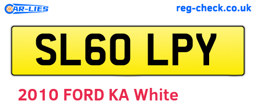 SL60LPY are the vehicle registration plates.