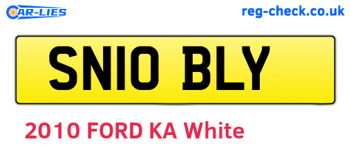 SN10BLY are the vehicle registration plates.