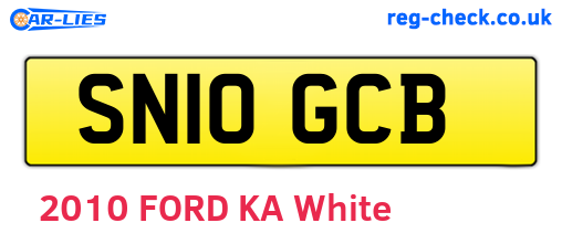 SN10GCB are the vehicle registration plates.