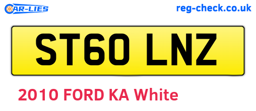ST60LNZ are the vehicle registration plates.