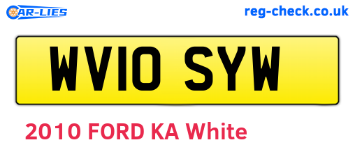 WV10SYW are the vehicle registration plates.