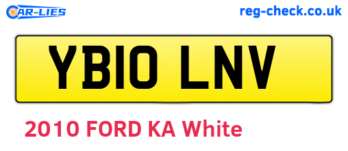 YB10LNV are the vehicle registration plates.