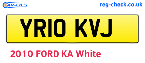 YR10KVJ are the vehicle registration plates.