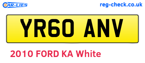 YR60ANV are the vehicle registration plates.