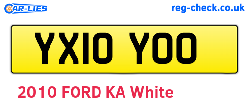 YX10YOO are the vehicle registration plates.