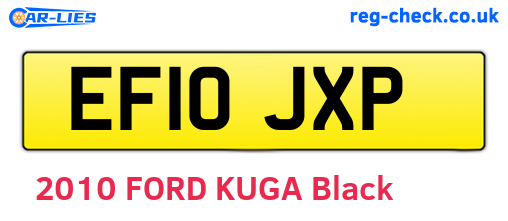 EF10JXP are the vehicle registration plates.
