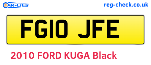 FG10JFE are the vehicle registration plates.