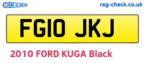 FG10JKJ are the vehicle registration plates.