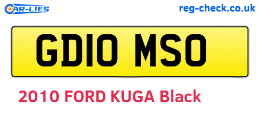 GD10MSO are the vehicle registration plates.